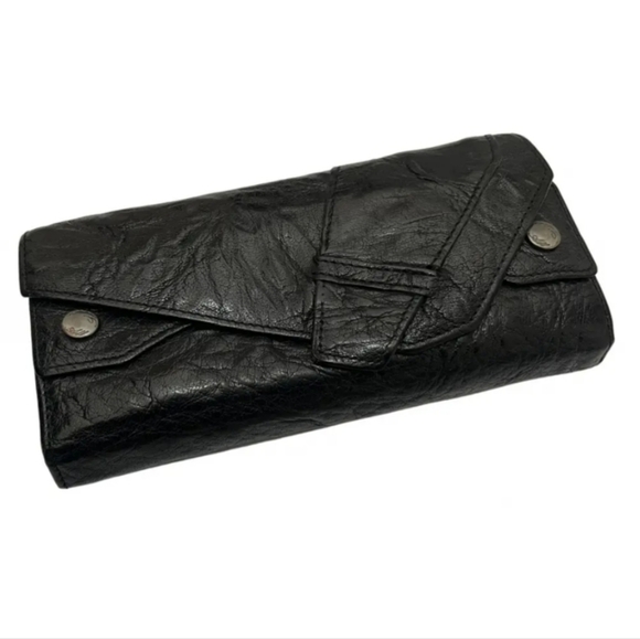 Vintage All Saints Black Leather Wallet - Picture 1 of 10